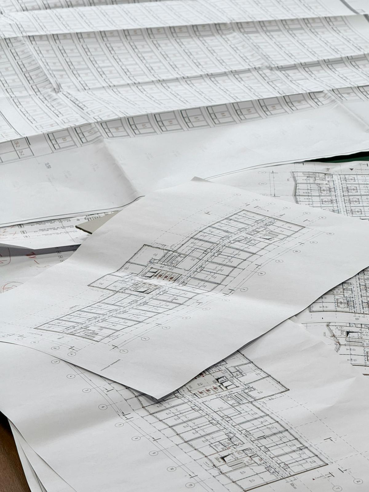 Architectural blueprints for a residential building