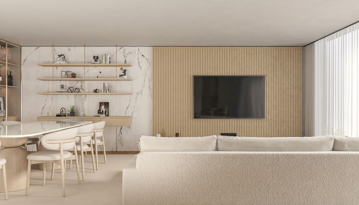 Modern apartment interior after project completion